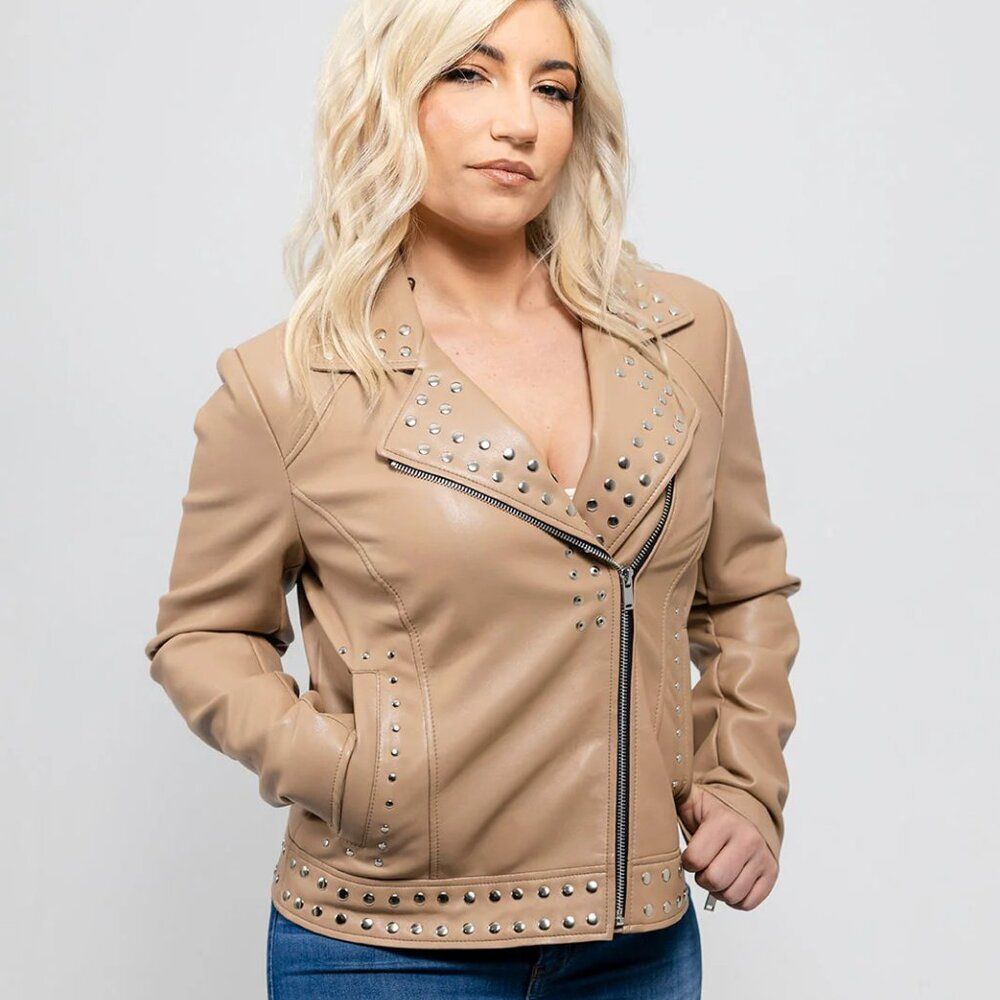 Sandy Women's Vegan Faux Leather Jacket